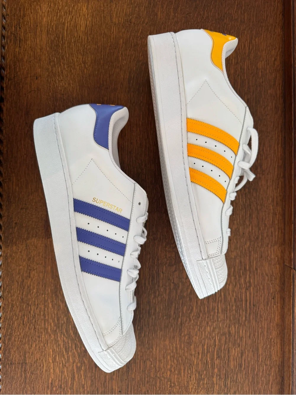 Adidas Originals Superstar Lakers FX5529 White Purple Gold Men’s Size 18 Rare